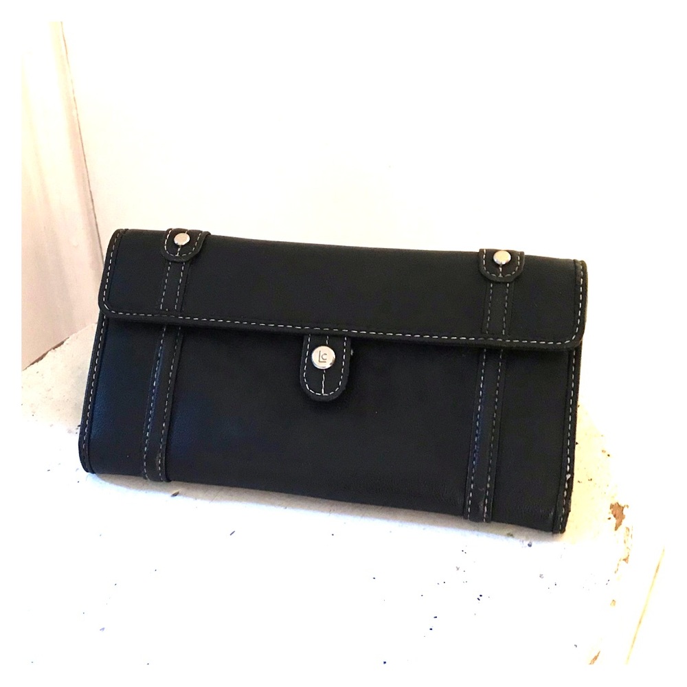 Sleek black clutch